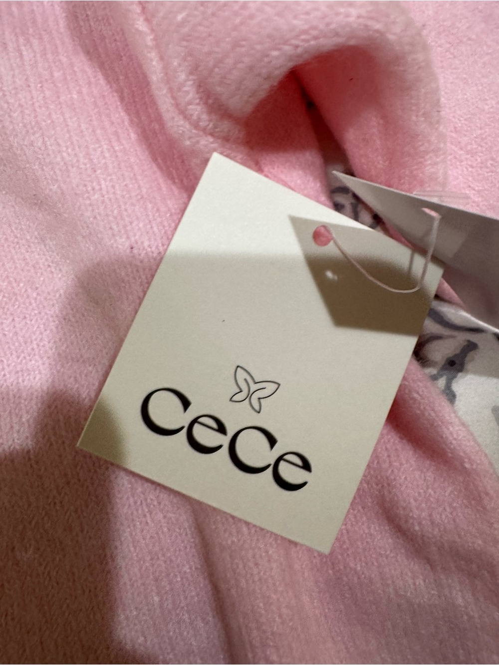 Pink Rhinestone Bow faux Cashmere ySweater size XL - Picture 5 of 10